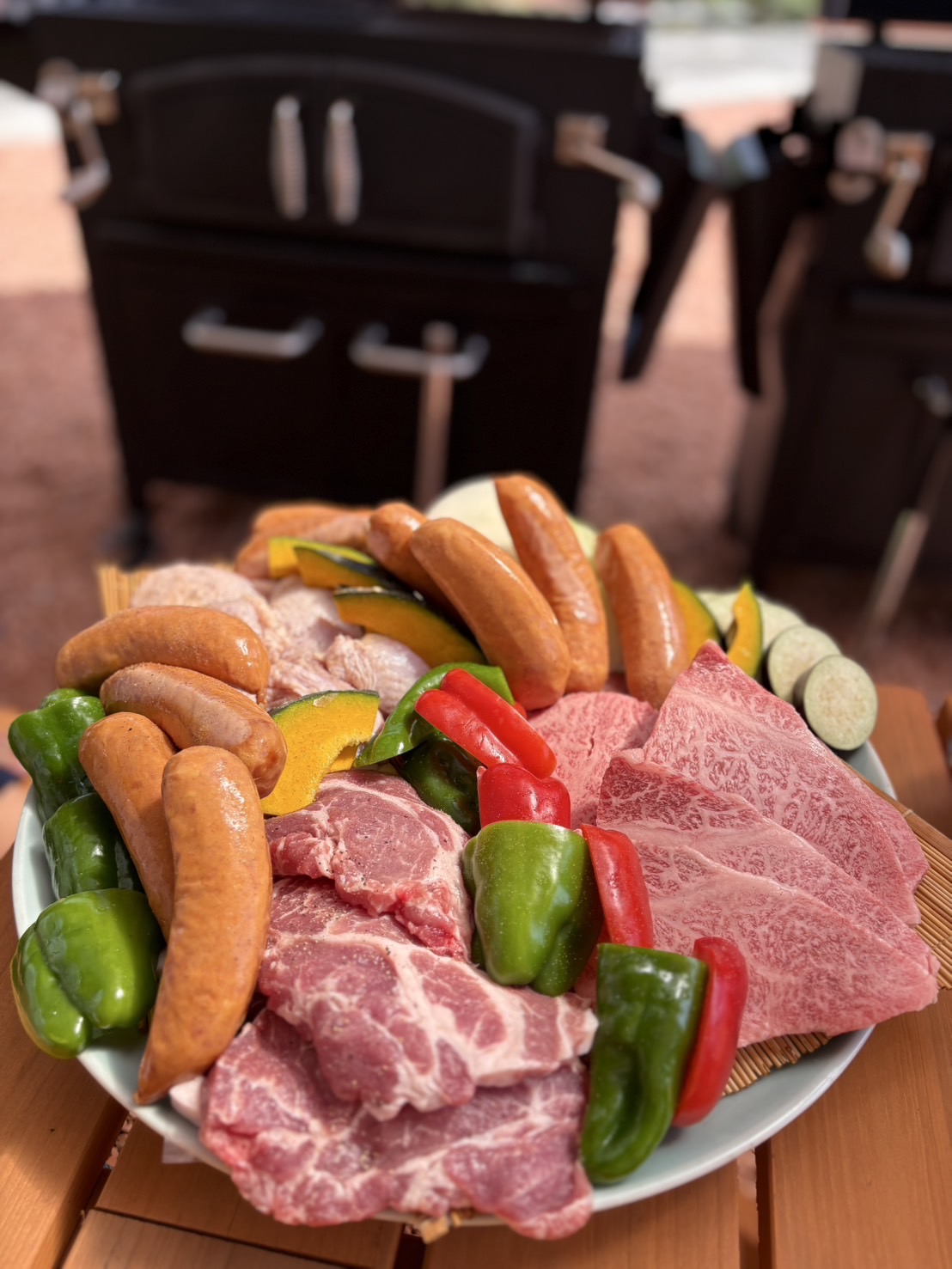 屋根付きの快適なBBQスペース